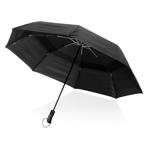 Aware™ Tornado 27” pocket storm umbrella, black - Swiss Peak